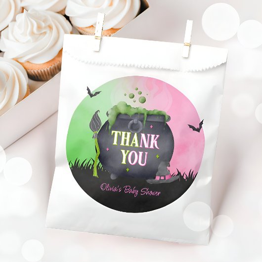 Halloween Witch Baby Shower Pink Favor Bags フェイバーバッグ