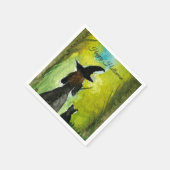 Halloween Witch Black Cat Woman Spells スタンダードカクテルナプキン (角)