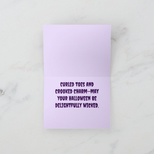 Halloween Witch Boots Personalized Greeting Card カード (内部)