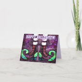 Halloween Witch Boots Personalized Greeting Card カード (正面)