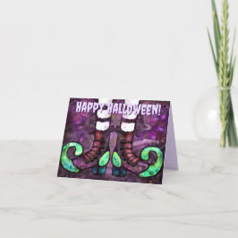 Halloween Witch Boots Personalized Greeting Card カード