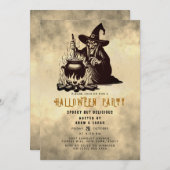 Halloween Witch Dinner 招待状 (正面/裏面)