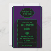 Halloween Witch Invitation Card セーブザデート (裏面)