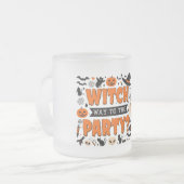 Halloween Witch Mug for Party Lovers & Coffee Fans フロストグラスマグカップ (正面左)