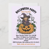 Halloween Witch Party Invitation 招待状 (正面)