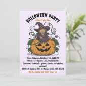 Halloween Witch Party Invitation 招待状 (スタンド正面)