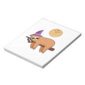 Halloween Witch Sloth Oversized T-Shirt ノートパッド (回転)