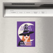 Halloween Witch Spooky October Mischief Purple マグネット (インサイチュ (食洗機))