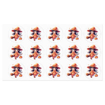 “Halloween Witch Stickers – Cute Pumpkin Witch wit