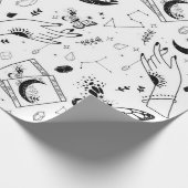 Halloween Witch Tarot Card Crystal Moon ラッピングペーパー (角)