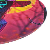 Halloween Witch with Skull Face Design カッティングボード (角)