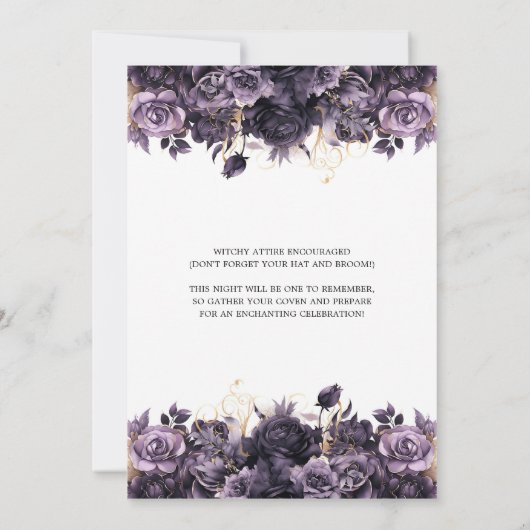 Halloween Witches Tea Party 招待状 (裏面)