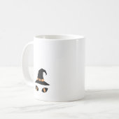 Halloween witchy cat コーヒーマグカップ (正面左)
