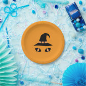 Halloween witchy cat ペーパープレート (パーティー)