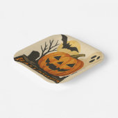 Halloween with a sensual collage technique ペーパープレート (傾斜あり)