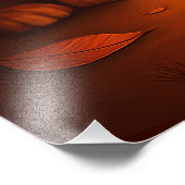 Halloween with Cat Orange Digital Art フォトプリント (角)