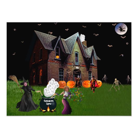 Halloween With Friends Poster 24"x18" フォトプリント (正面)