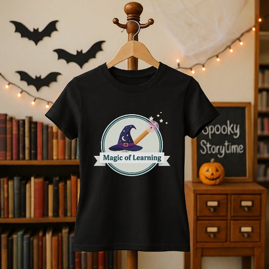 Halloween Wizard Hat & Wand Magic Teacher  Tシャツ