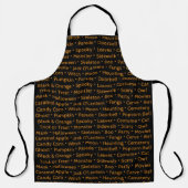 Halloween Words Apron  エプロン (正面)