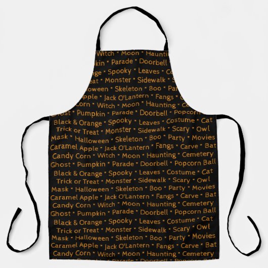 Halloween Words Apron  エプロン (正面)