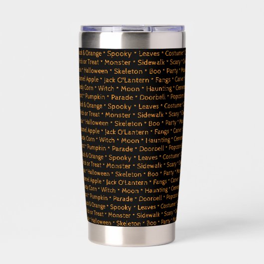 Halloween Words Thermal Tumbler  保温保冷タンブラー (正面)