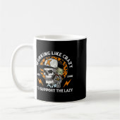Halloween Working Like Crazy To Support The Lazy I コーヒーマグカップ (左)