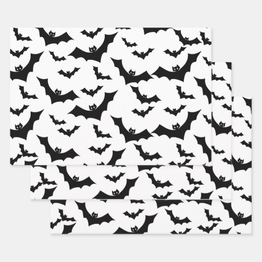 Halloween wrapping paper| Spooky, Bat ラッピングペーパーシート (セット)