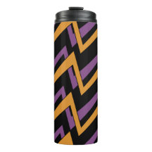 Halloween Zig Zags Orange Purple  