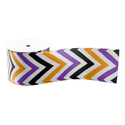 Halloween Zigzag – Bold Seasonal Pattern グログランリボン (リール)