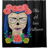 Halloween Zombie Cinco de Mayo シャワーカーテン (正面)