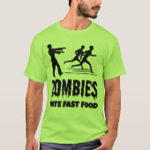 Halloween Zombies Hate Fast Food Joggers Funny Tシャツ (正面)
