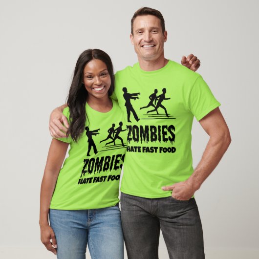 Halloween Zombies Hate Fast Food Joggers Funny Tシャツ (ユニセックス)