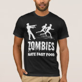 Halloween Zombies Hate Fast Food Joggers Funny Tシャツ (正面)