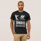 Halloween Zombies Hate Fast Food Joggers Funny Tシャツ (正面フル)