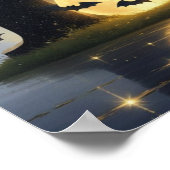 HalloweenGlowing Letter N Wall Art for Kids Rooms ポスター (角)