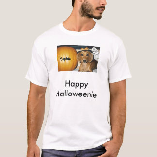 HALLOWEINIE (2)、幸せなHalloweenie Tシャツ