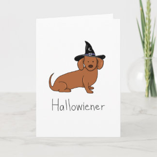 Hallowiener -ハロウィンのウインナー犬(ダックスフント) カード