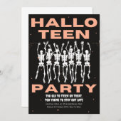 HallowTeenパーティー、10代ハローウィンパーティ 招待状 (正面/裏面)