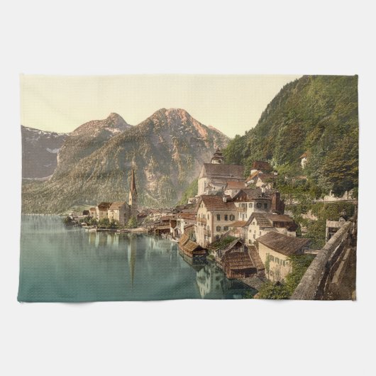Hallstatt、オーストリア キッチンタオル (横)
