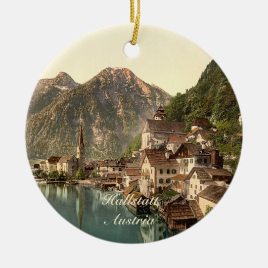 Hallstatt、オーストリア セラミックオーナメント (正面)