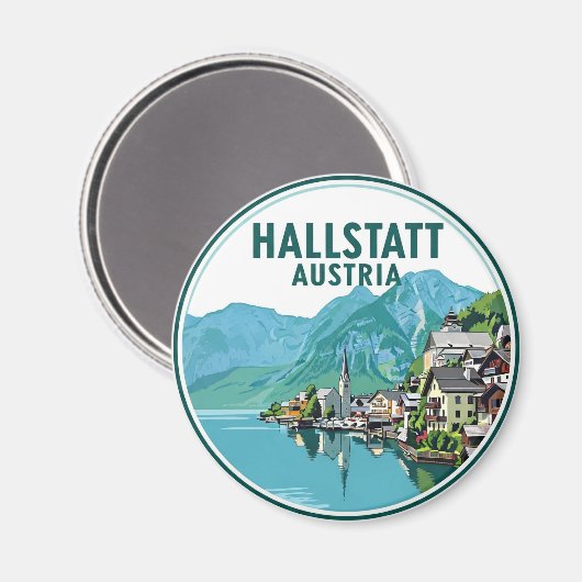 Hallstatt Austria Travel マグネット (正面/裏面)