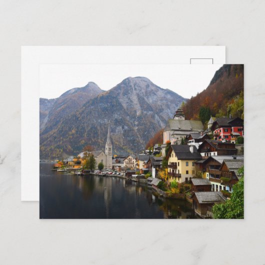 HALLSTATT IN AUTUMN - LAKE HALLSTATT,オーストリア ポストカード (正面/裏面)