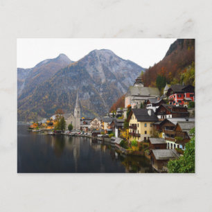 HALLSTATT IN AUTUMN - LAKE HALLSTATT,オーストリア ポストカード