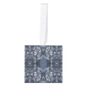 Hallways Blue Abstract Watercolor Art キューブオーナメント (正面)