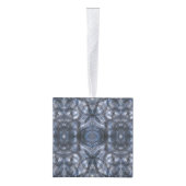 Hallways Blue Abstract Watercolor Art キューブオーナメント (右)