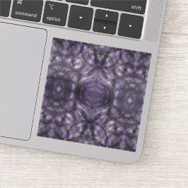 Hallways Dark Purple Abstract Watercolor Art シール