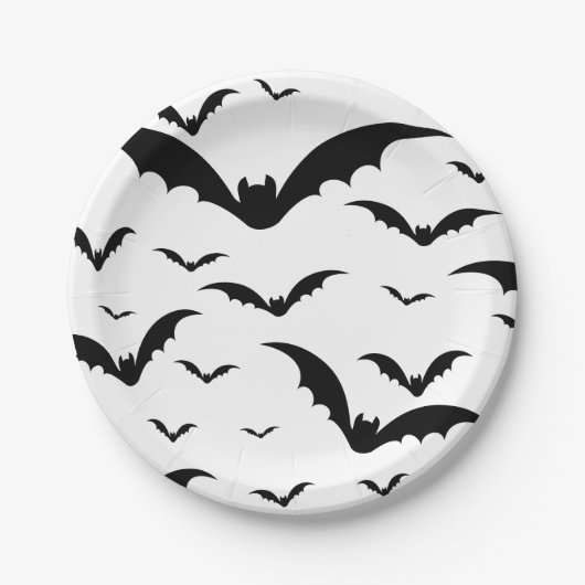 Hallween party. Vleermuizen, vleermuis. Vampier. ペーパープレート (正面)