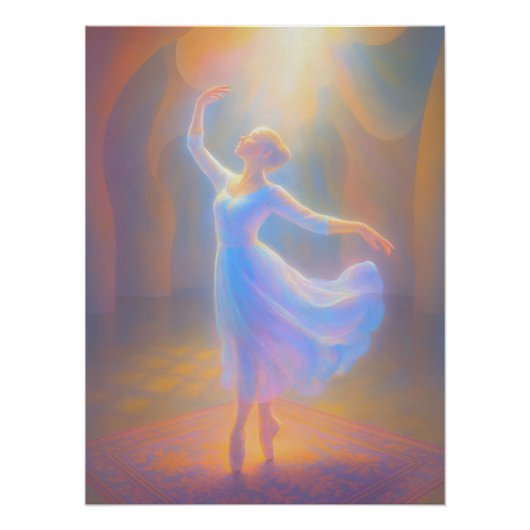 Halo Pointe: Ätherische Ballet Eleganz in Bewegung ポスター (正面)