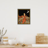 Halouze Ca 1925 16 x 20著「Le Messager」 ポスター (キッチン)