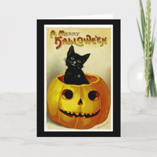 Haloweenのメリーな子ネコ シーズンカード